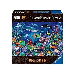 Ravensburger Puzzle en bois - Rectangulaire - 500 pcs - Monde marin coloré - Adulte - 00017515