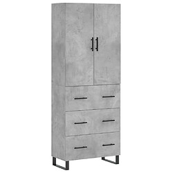 Maison Chic Buffet,Meuble de Rangement,commode pour salon,Cuisine Gris béton 69,5x34x180 cm Bois d'ingénierie -MN39544