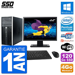 PC Tour HP Pro 6300 CMT Ecran 22" Intel G630 RAM 4Go SSD 120Go Windows 10 Wifi - Occasion