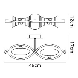 Luminaire Center Applique murale Kromo avec interrupteur 2 Ampoules G9, chrome poli