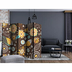 Paris Prix Paravent 5 Volets Transparent Flowers 172x225cm