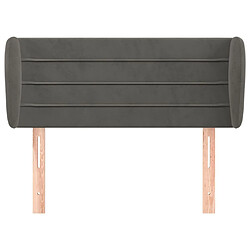 Avis Maison Chic Tête de lit scandinave avec oreilles,meuble de chambre Gris foncé 93x23x78/88 cm Velours -MN93494