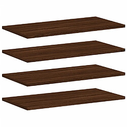 vidaXL Étagères murales 4 pcs chêne marron 60x30x1,5cm bois ingénierie