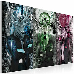 Paris Prix Tableau Imprimé 3 Panneaux Animal Trio Colorful 80 x 120 cm 