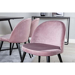 Venture Home Chaise en velours avec pieds en acier Velvet (Lot de 2) rose.