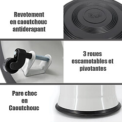 Tabouret marchepied mobile antidérapant gris 2 hauteurs 150 kg Safetool