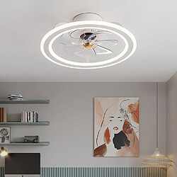 Universal Ventilateur de plafond de 48 cm pour chambre à coucher, 220 pieds à trois vitesses, chambre d'enfants moderne, salon, salle à manger avec ventilateur, blanc(blanche) 