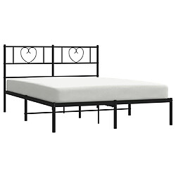 Avis Maison Chic Lit adulte - Cadre de lit métal avec tête de lit,Structure du lit Contemporain pour chambre noir 120x190 cm -MN25785