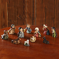 Bande dessinée Des Crèches Crèche de Noël Figure Bébé Naissance Jésus Christ Peint À La Main Crèche Miniatures Ornement Église Cadeaux Accueil Parti