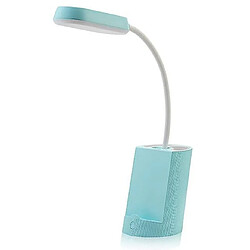 Universal Lampe à poser Lampe à poser à l'œil glissant, lampe de bureau dimmable avec port de charge USB, 3 modes de couleur, 3 niveaux de luminosité (bleu)