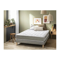 Somdream Ensemble Matelas + sommier DEAMACCESS - 140x190 - Epaisseur 24 cm - 100 % ressorts ensachés - 7 zones de confort- Ferme - SOMDR 