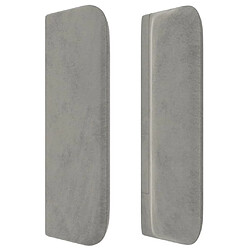 Acheter Maison Chic Tête de lit scandinave avec oreilles,meuble de chambre Gris clair 93x16x78/88 cm Velours -MN89702