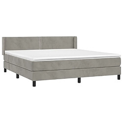 Avis Vidaxl Sommier à lattes de lit et matelas Gris clair 180x200cm Velours