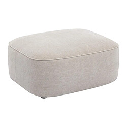 Acheter Vente-Unique Canapé d'angle droit et pouf en tissu texturé beige POMIANGO