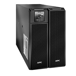 APC Onduleur OnLine Smart UPS RT 8000VA et 8000 Watts Monophasé / Monophasé (Entrée / Sortie) + Triphasé / Monophasé pour serveurs / 15 minutes d'autonomie, 1 bornier en entrée et 6 prises C13 + 4 prises C19 en sortie modèle tour. Garantie 3 ans. En optio