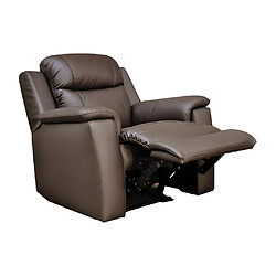 Vente-Unique Fauteuil relax EVASION en cuir - Marron 