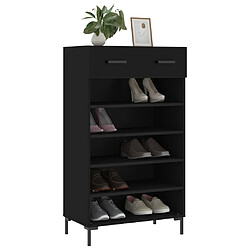 Avis Maison Chic Armoire à Chaussures Noir,Meuble de Rangement à Chaussures 60x35x105 cm bois d'ingénierie -MN78174