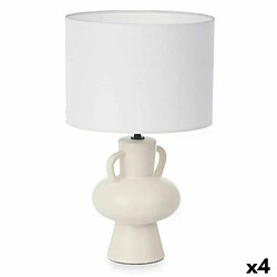 Gift Decor Lampe de bureau Vase 40 W Blanc Céramique 24 x 39,7 x 24 cm (4 Unités)