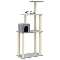 Avis Arbre à chat avec griffoirs,niche pour chat en sisal Gris clair 147 cm -MN51846