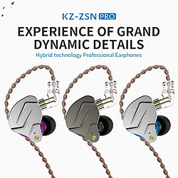 Acheter GUPBOO KZ ZSN PRO 1BA + 1DD Casque hybride Casque HiFi Casque intra-auriculaire avec moniteur Casque de sport pour ASX ZAX ZSX Zs10 As10 Zst S2 S1 AS16