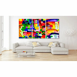 Paris Prix Tableau Imprimé Colourful Town 30 x 60 cm