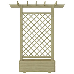 vidaXL Jardinière pergola 162 x 56 x 204 cm Bois