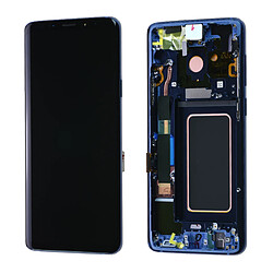 Ecran complet pour Samsung Galaxy S9 Plus G965F téléphone portable bleu vitre tactile + écran LCD sur chassis -VISIODIRECT-