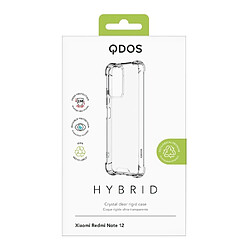 QDOS Coque pour Xiaomi Redmi Note 12 Hybrid Rigide Transparent