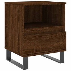 Maison Chic Lot de 2 Tables de chevet,Table de nuit,Table d'appoint pour salon chêne marron 40x35x50 cm bois ingénierie -MN64689 pas cher