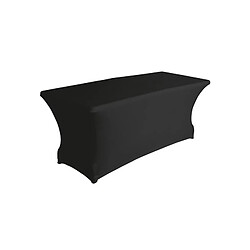 Perel Housse extensible pour table rectangulaire - noir 