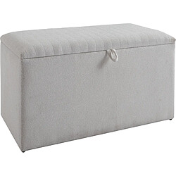 Vivenla Banc bout de lit coffre avec rangement coloris blanc design en tissu L. 80 x P. 41 x H. 45 cm collection ATHENA