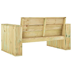 Maison Chic Banc de jardin | Banquette de jardin | Chaise Relax 139 cm Bois de pin imprégné -MN70337 pas cher