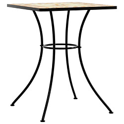 Avis vidaXL Table de bistro mosaïque terre cuite 60x60x74 cm céramique