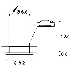 Encastré de plafond intérieur/extérieur, rond SLV DOLIX OUT, blanc, GU10/QPAR51, 50W max, IP65 pas cher