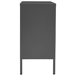 Avis vidaXL Buffet Anthracite 75x35x70 cm Acier et verre trempé