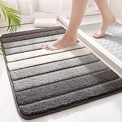 LUUCOZK Tapis de bain antidérapants absorbants à séchage rapide pour salle de bain - Gris-40x60cm 