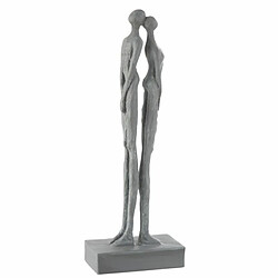 Paris Prix Statuette Déco Couple Dos à Dos 44cm Gris 