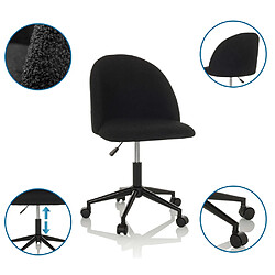 Chaise de bureau / chaise pivotante SOLAO TED B Bouclé noir hjh OFFICE