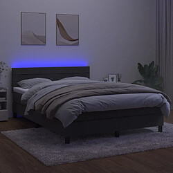 Acheter Sommier à lattes LED,Cadre à lattes de lit avec matelas pour Adulte Gris foncé 140x200 cm -MN94997