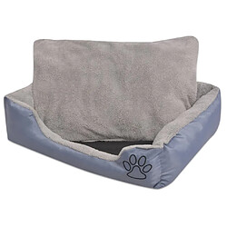 Maison Chic Niche Lit pour chien | Panier couchage pour chiens avec coussin rembourré Taille S Gris -GKD37576