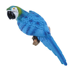 Acheter perroquet réaliste résine oiseau ornement animal suspendu 31cm look gauche bleu