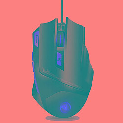 Wewoo Souris filaire WiRouge Mechanical Macros Définir 9 touches programmables 6000 Gaming Mouse réglable avec éclairage LED