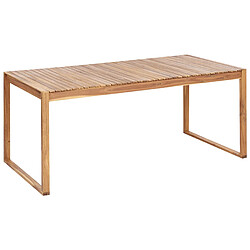 Beliani Table de jardin Bois Bois clair SASSARI II