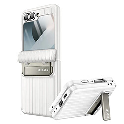 I-Blason Coque pour Samsung Galaxy Z Flip 6 Robuste Béquille Support Vidéo Blanc 