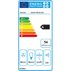 Hotte décorative inclinée 90cm 63db 700m3/h noir/inox - lfv619y - ELECTROLUX