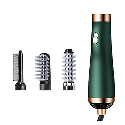 Universal Sèche-cheveux professionnel 3 en 1 Couteau de coiffure multifonctionnel Séchage rapide 1 étape Brosse à air chaud Lisseur Pince(Vert) 