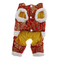 Avis costume de chien de fête de nouvelle année de style chinois rouge combinaison de quatre jambes s