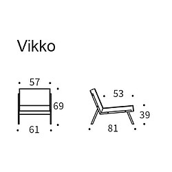 Inside 75 Chaise VIKKO pieds métal noir Tissu Bouclé Bleu pas cher