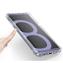 Evetane Coque ANTI CHOCS compatible avec Galaxy S8 Samsung silicone transparente avec bords renforcés