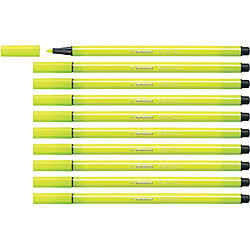 STABILO Stylo feutre Pen 68, jaune fluo () 